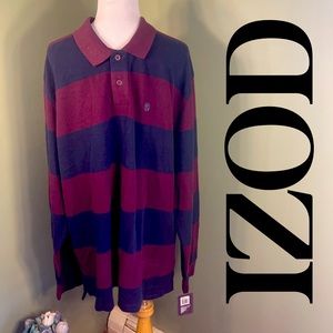 NWT XXL IZOD long sleeved polo shirt